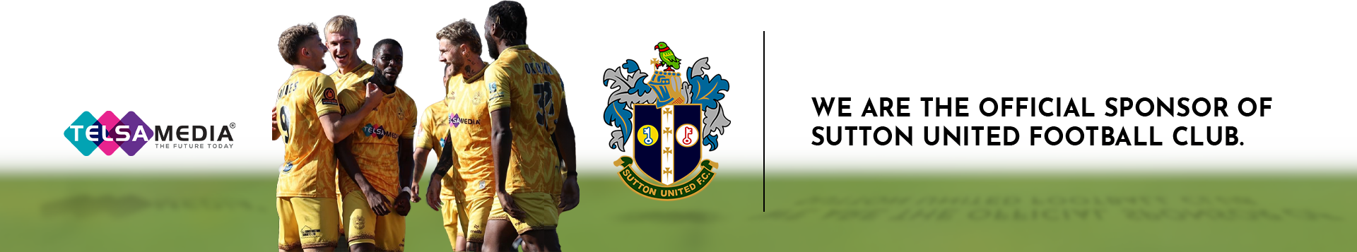 Telsa Media is the official sponsor of Sutton United Football Club