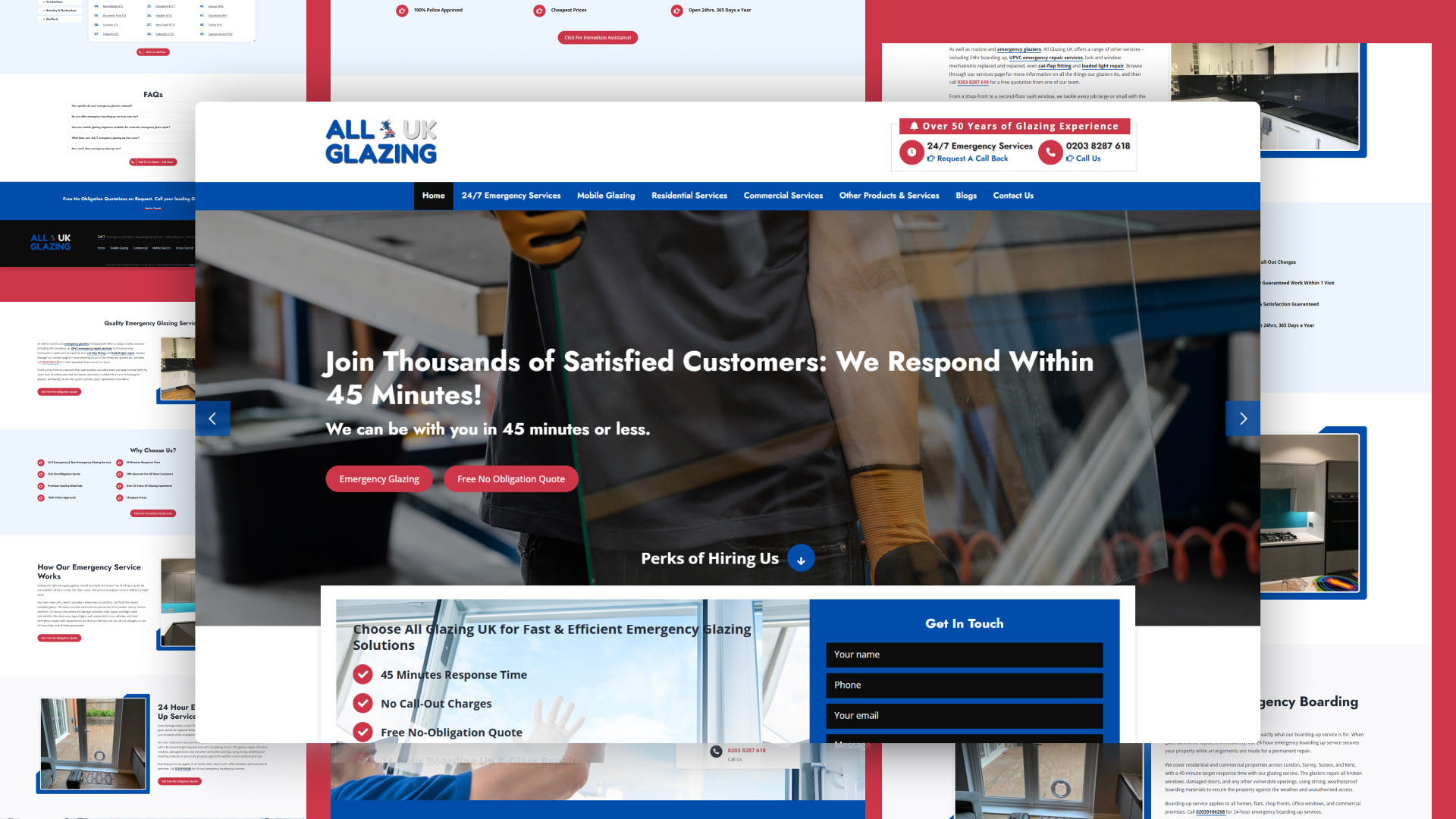 All Glazing UK website
