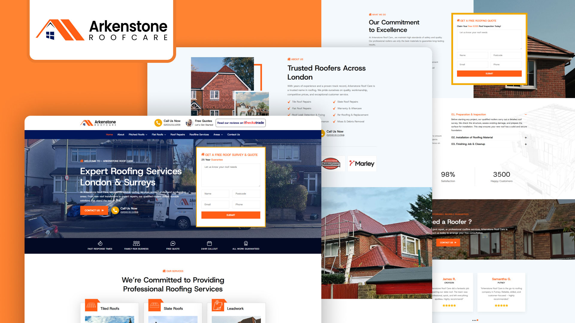 Arkenstone Roof Care website