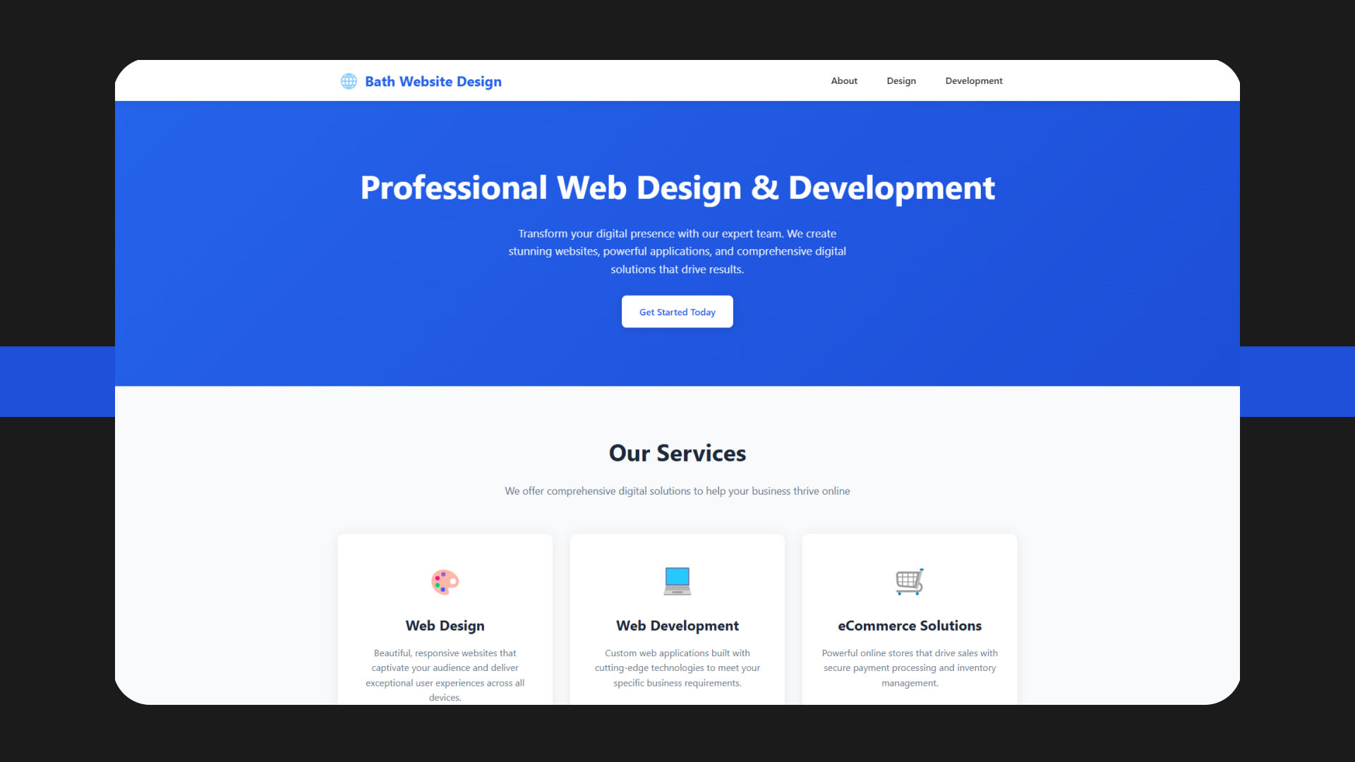 Bath Website Design website