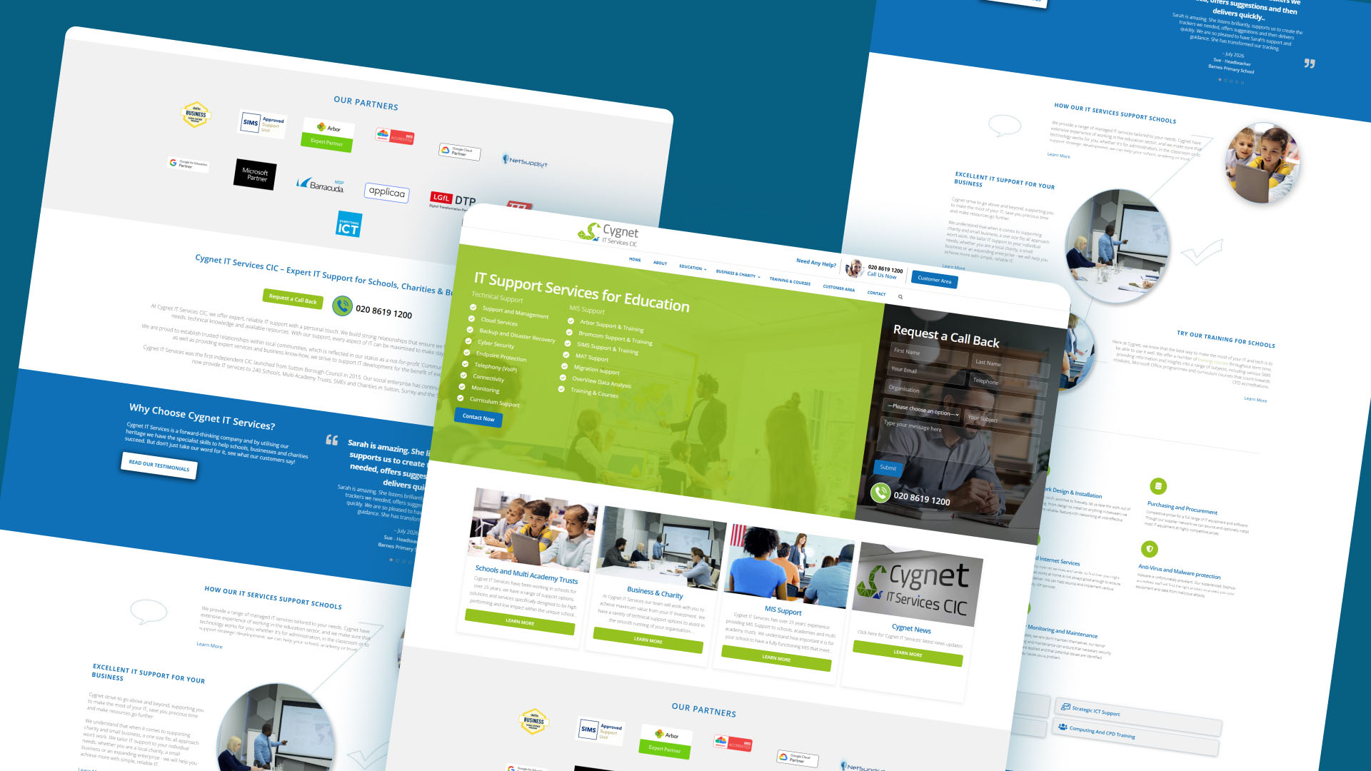 Cygnet IT Services website