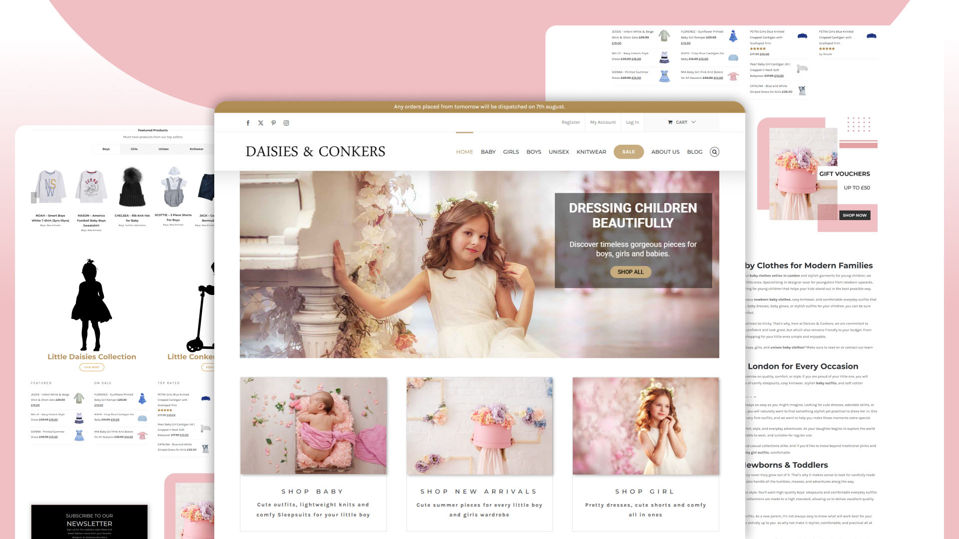 Daisies & Conkers website — designed and built by Telsa Media