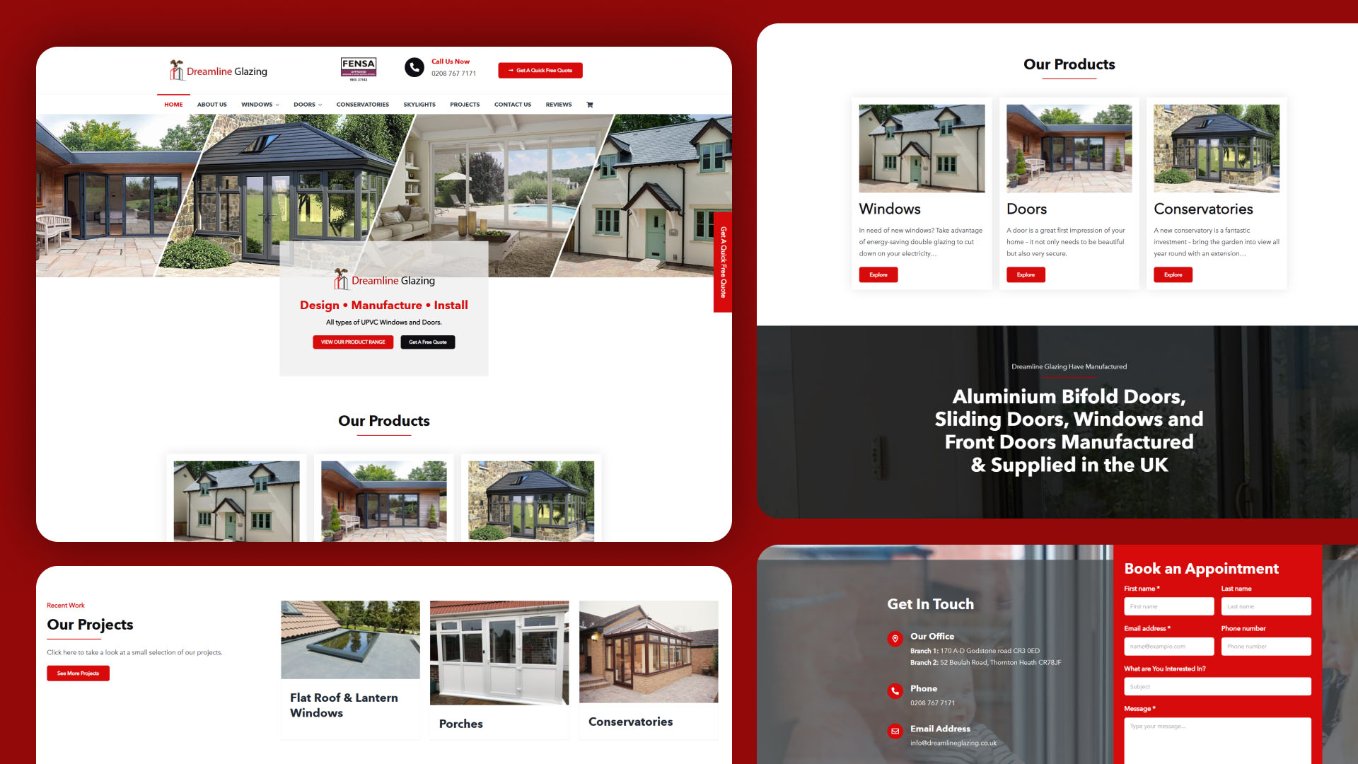 Dreamline Glazing website
