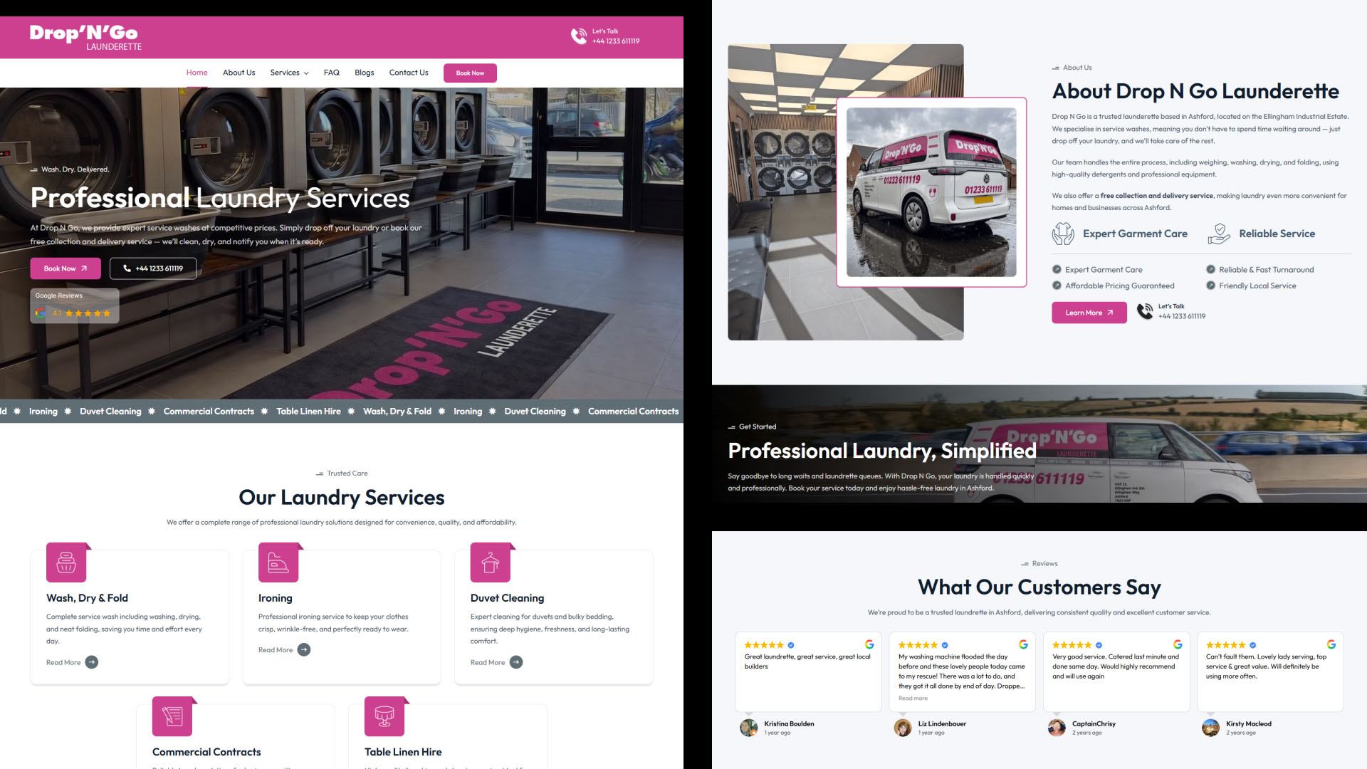 Drop N Go website — designed and built by Telsa Media