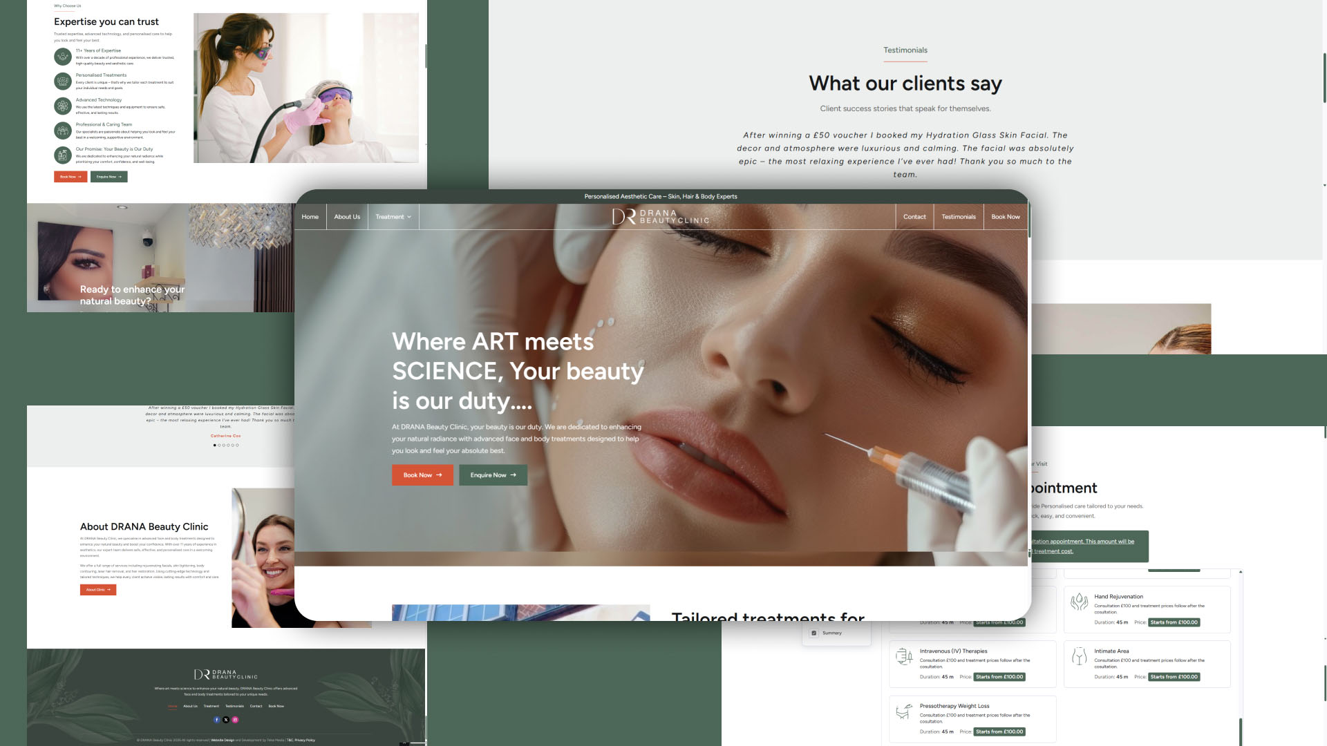 Dr Rana Beauty Clinic website