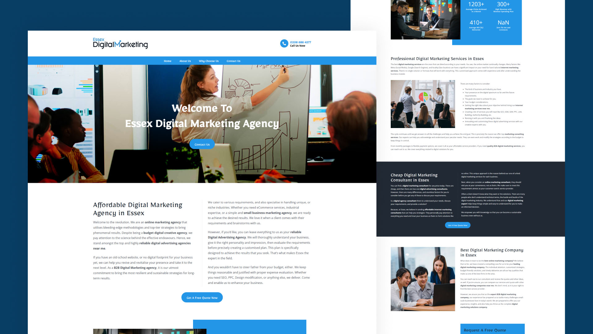 Essex Digital Marketing Agency website