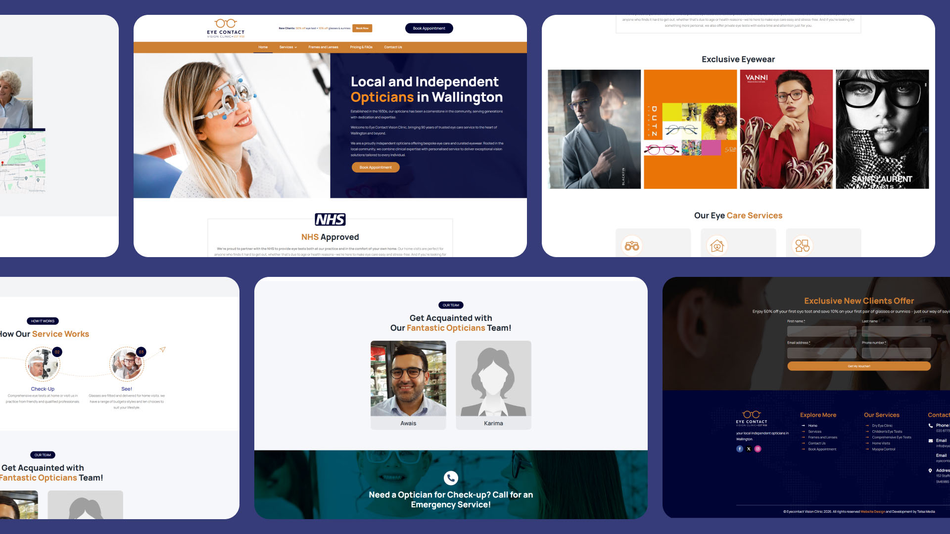 Eyecontact Vision Clinic website