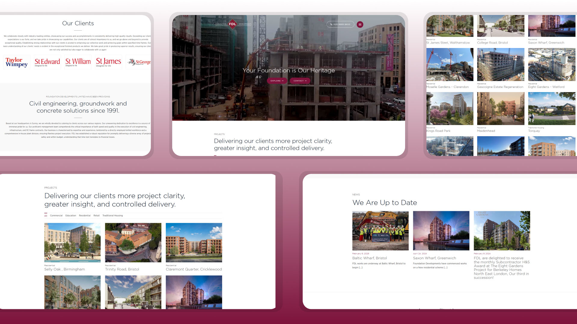 Foundation Developments website