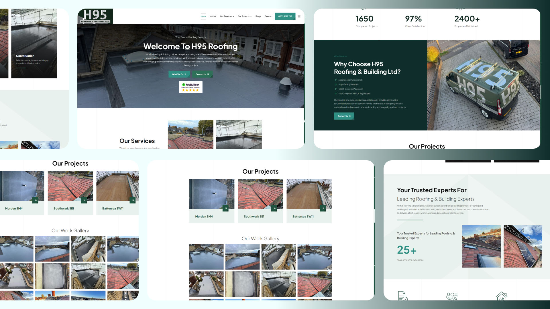 H95 Roofing website