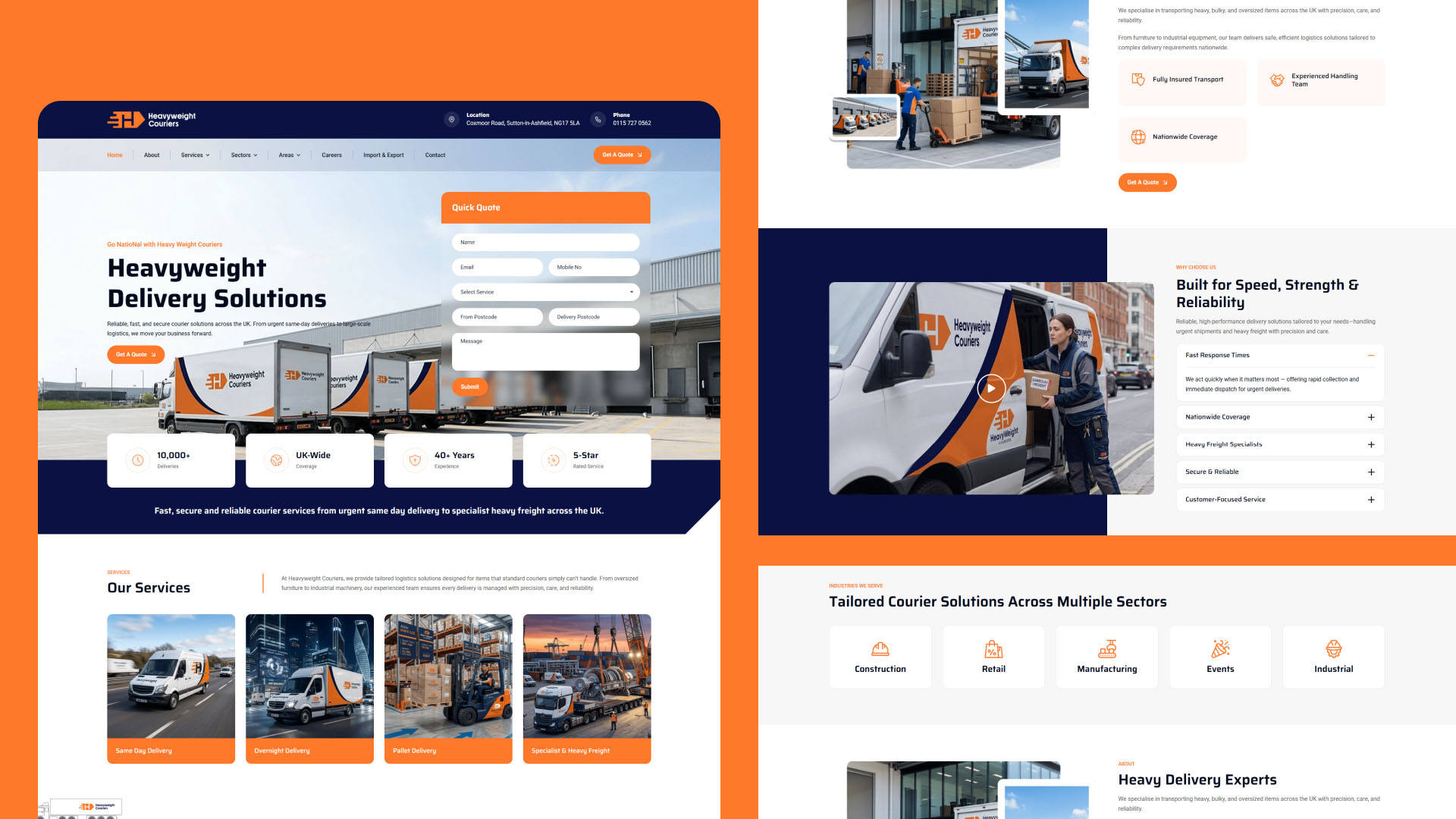 Heavy Weight Couriers Ltd website
