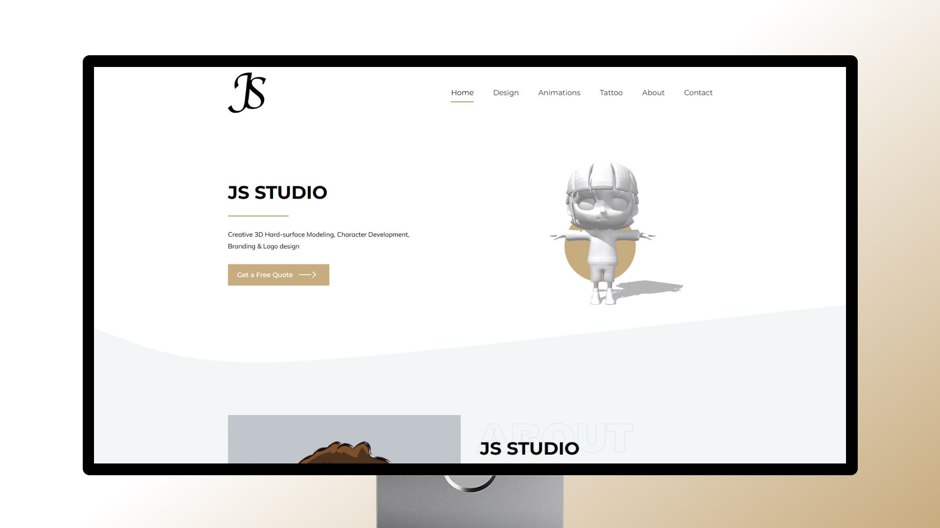 JS Studio website — designed and built by Telsa Media