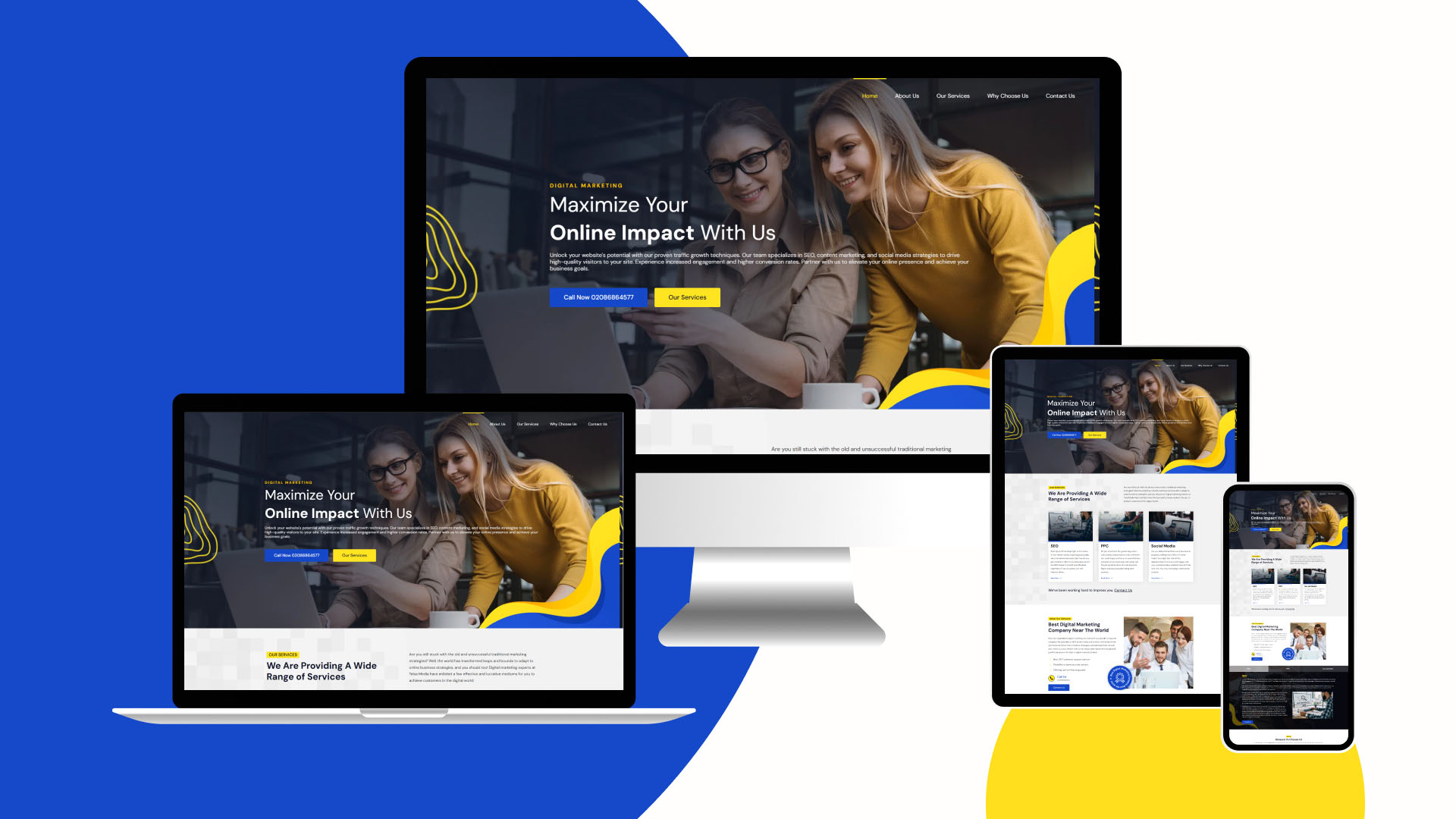 Lead Generation Services website — designed and built by Telsa Media