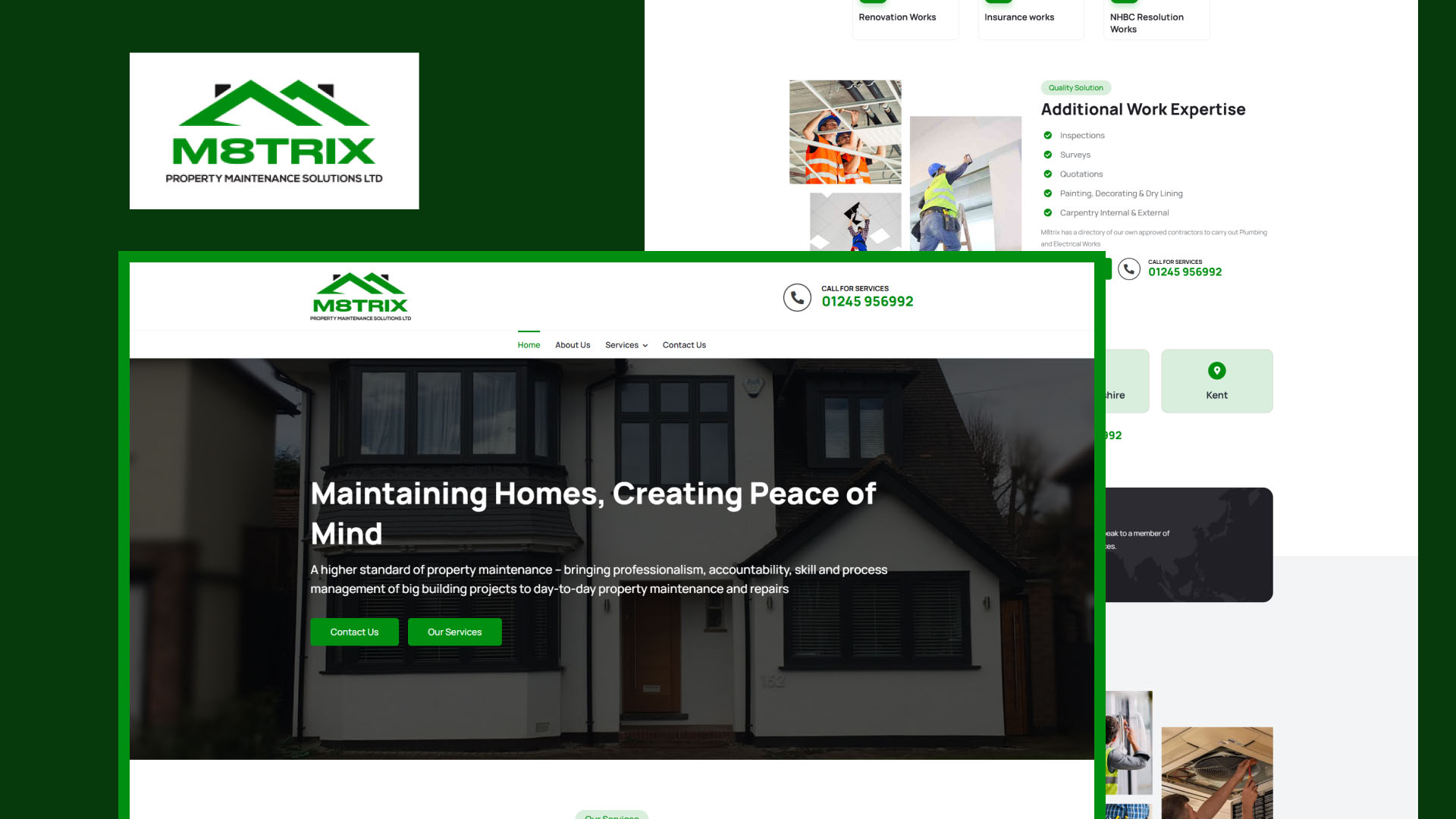 M8trix PM website — designed and built by Telsa Media