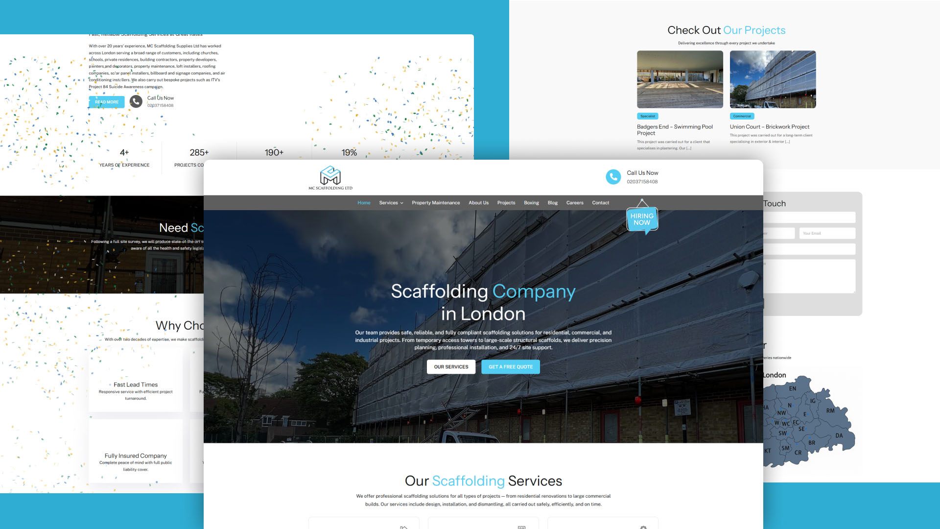 MC Scaffolding Supplies Ltd website