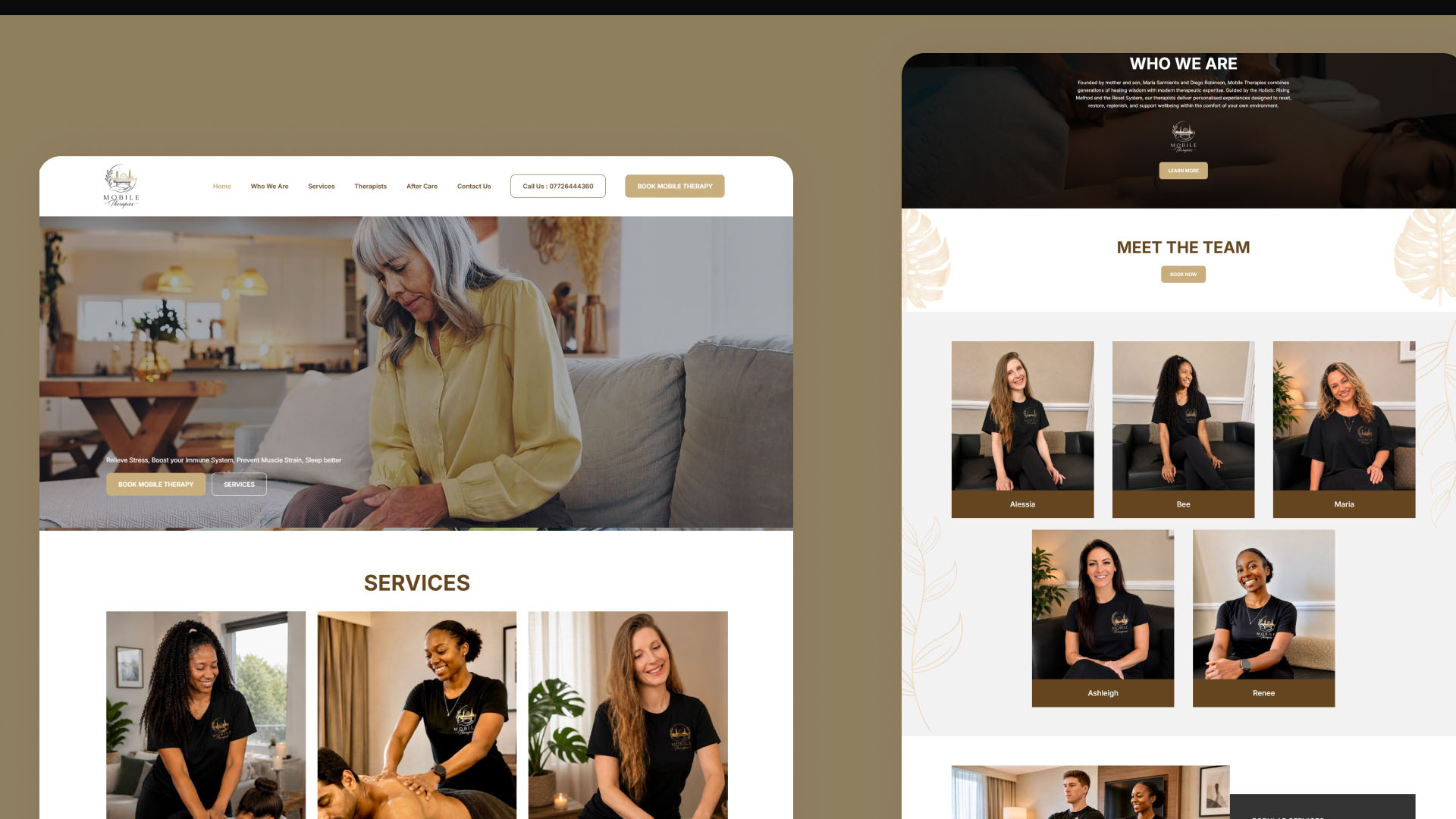 Mobile Therapy website