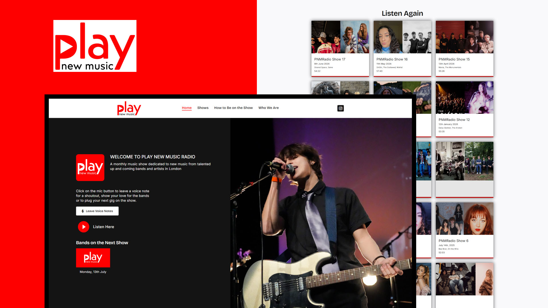 Play New Music Radio website