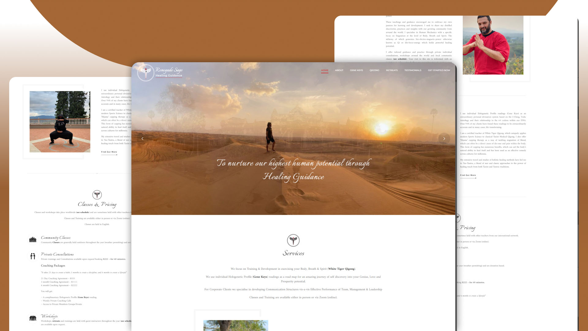 Renegade Sage website — designed and built by Telsa Media