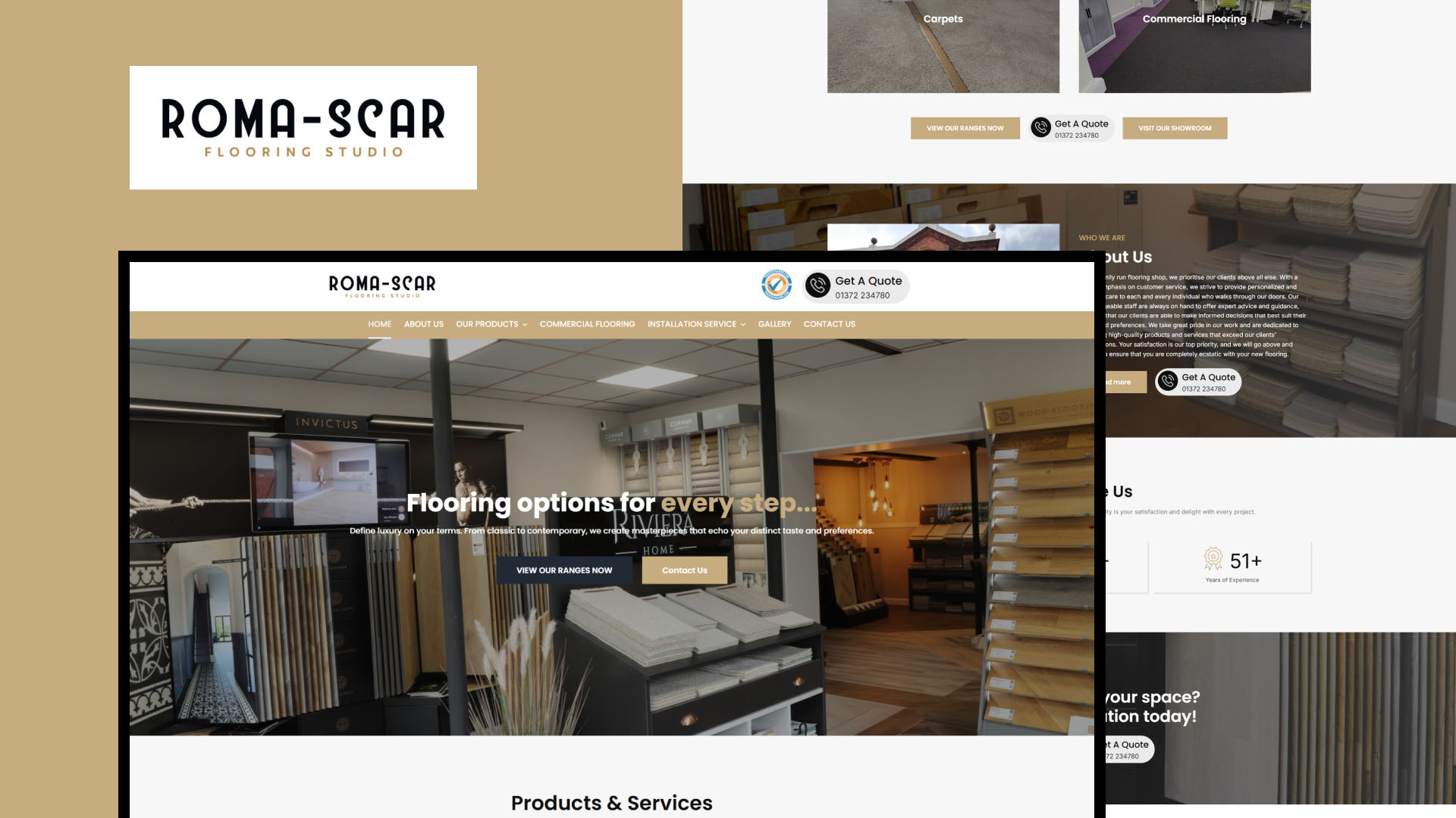 Roma Scarf Flooring Studio website