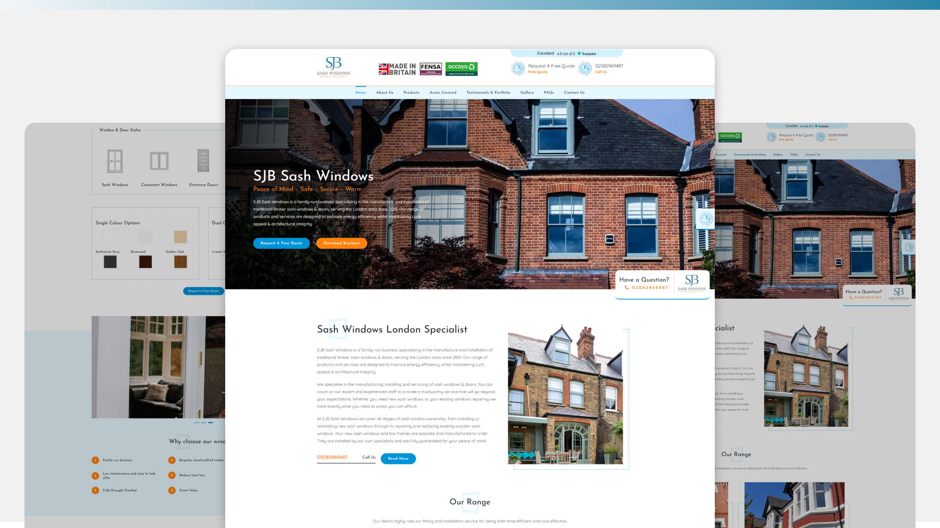 Sash Windows London website — designed and built by Telsa Media