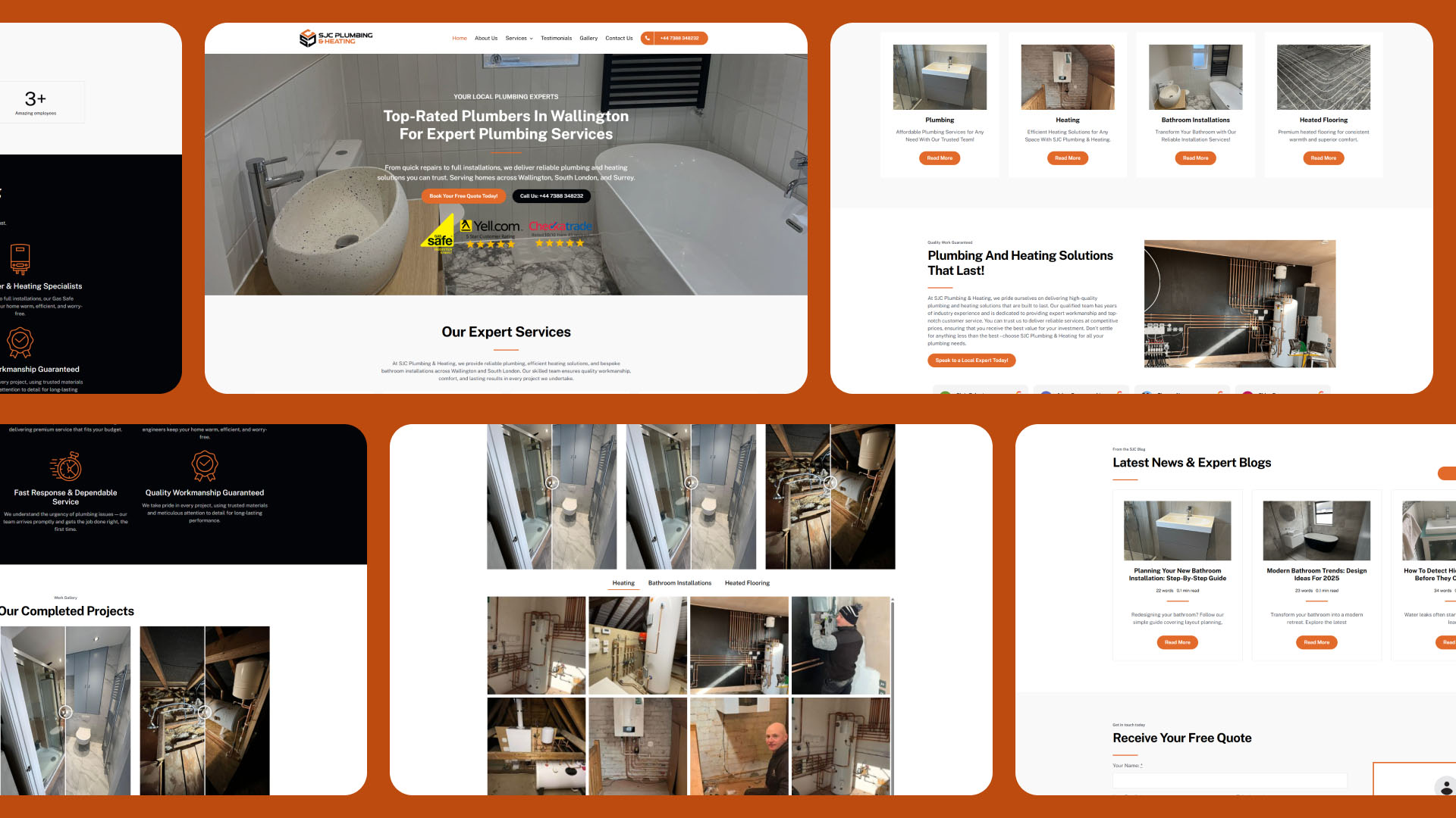 SJC Plumbing and Heating website