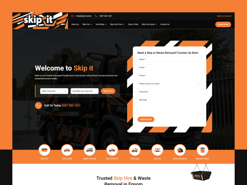 Skip It Waste Management website
