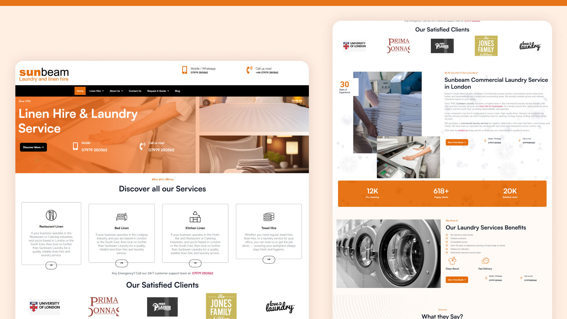 Sunbeam Laundry website