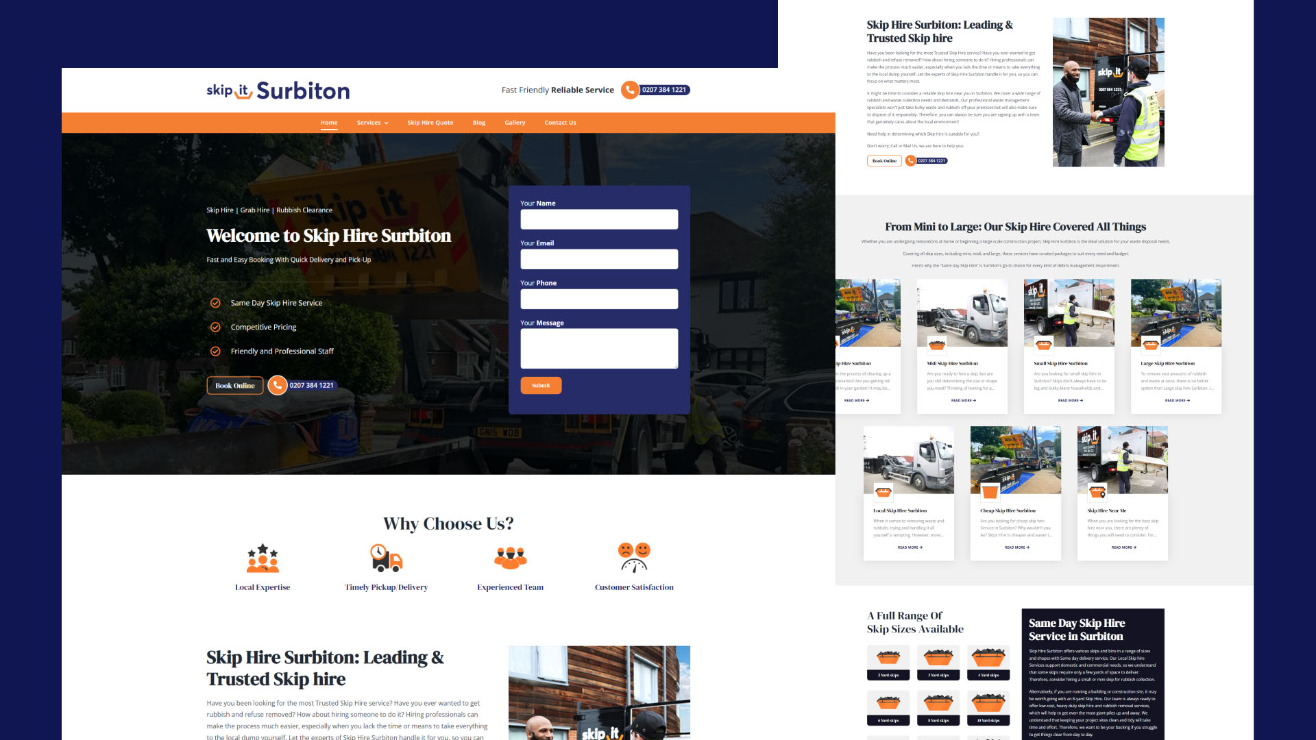 Skip Hire Surbiton website
