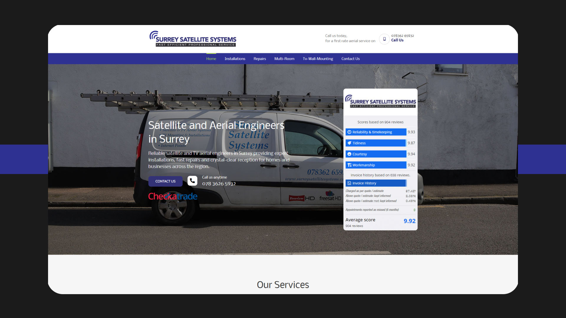 Surrey Satellite Systems website