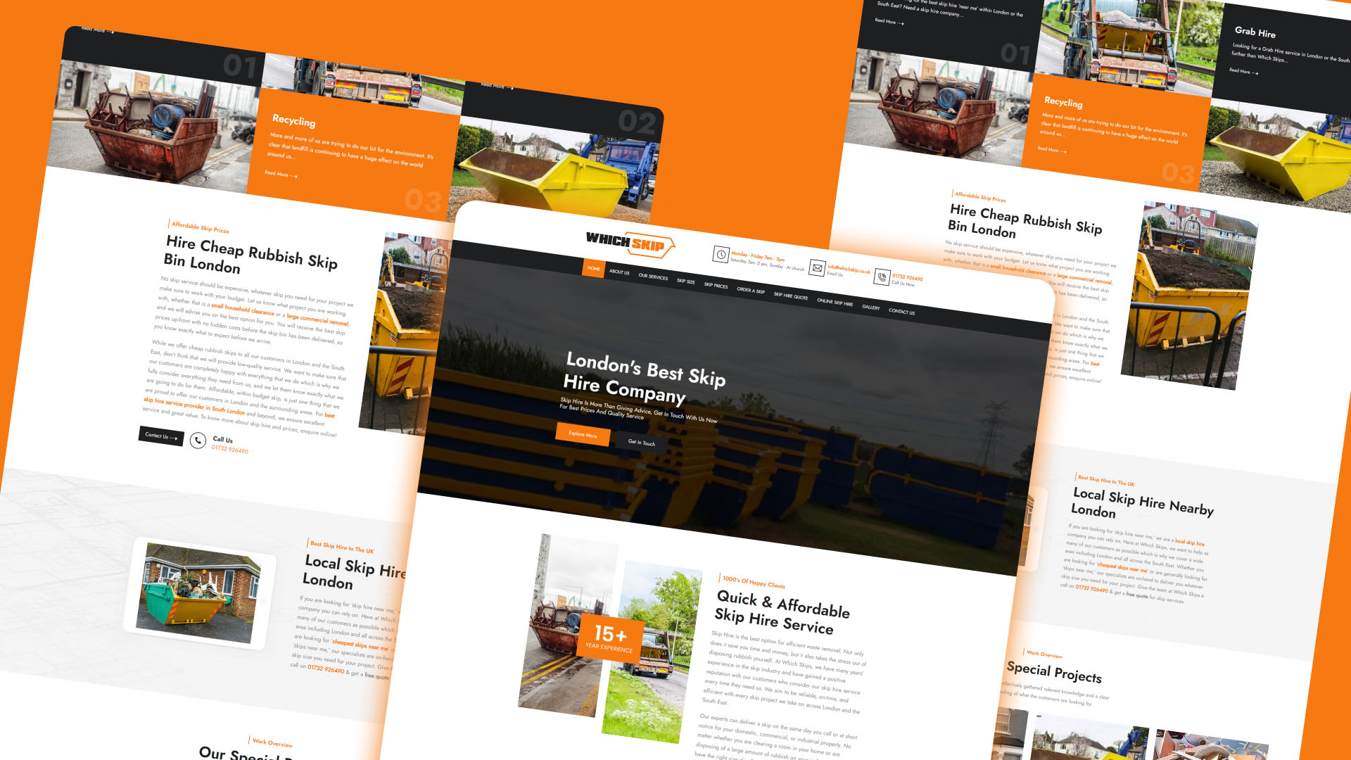 Which Skip website — designed and built by Telsa Media