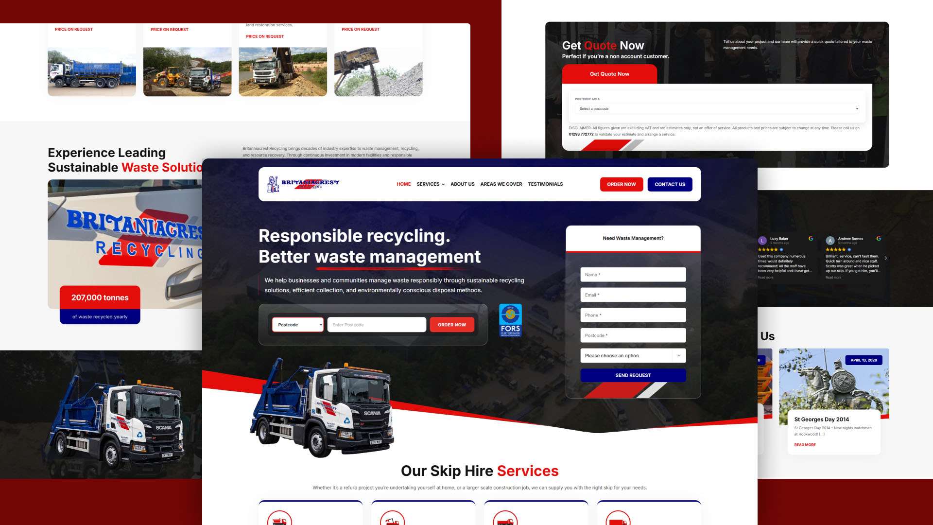 Britaniacrest Recycling Ltd website — designed and built by Telsa Media